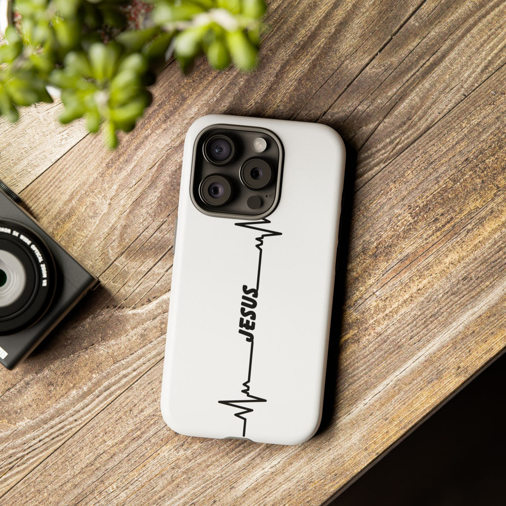 Jesus Heartbeat Phone Case — Christian Faith Protective Phone Cover