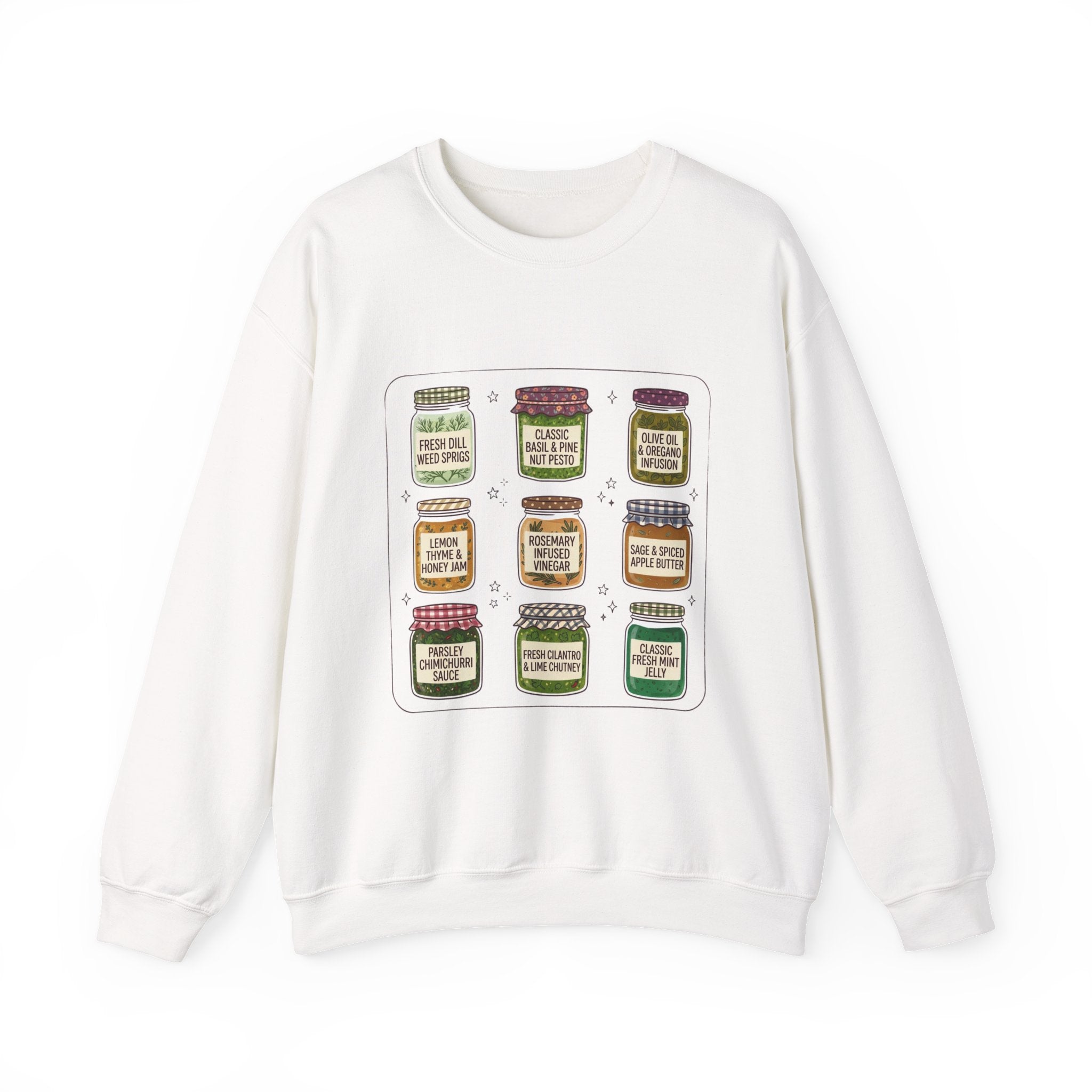 Vintage Jam Jar Illustration Sweatshirt | Retro Food Graphics, Hand-Drawn Diner Style