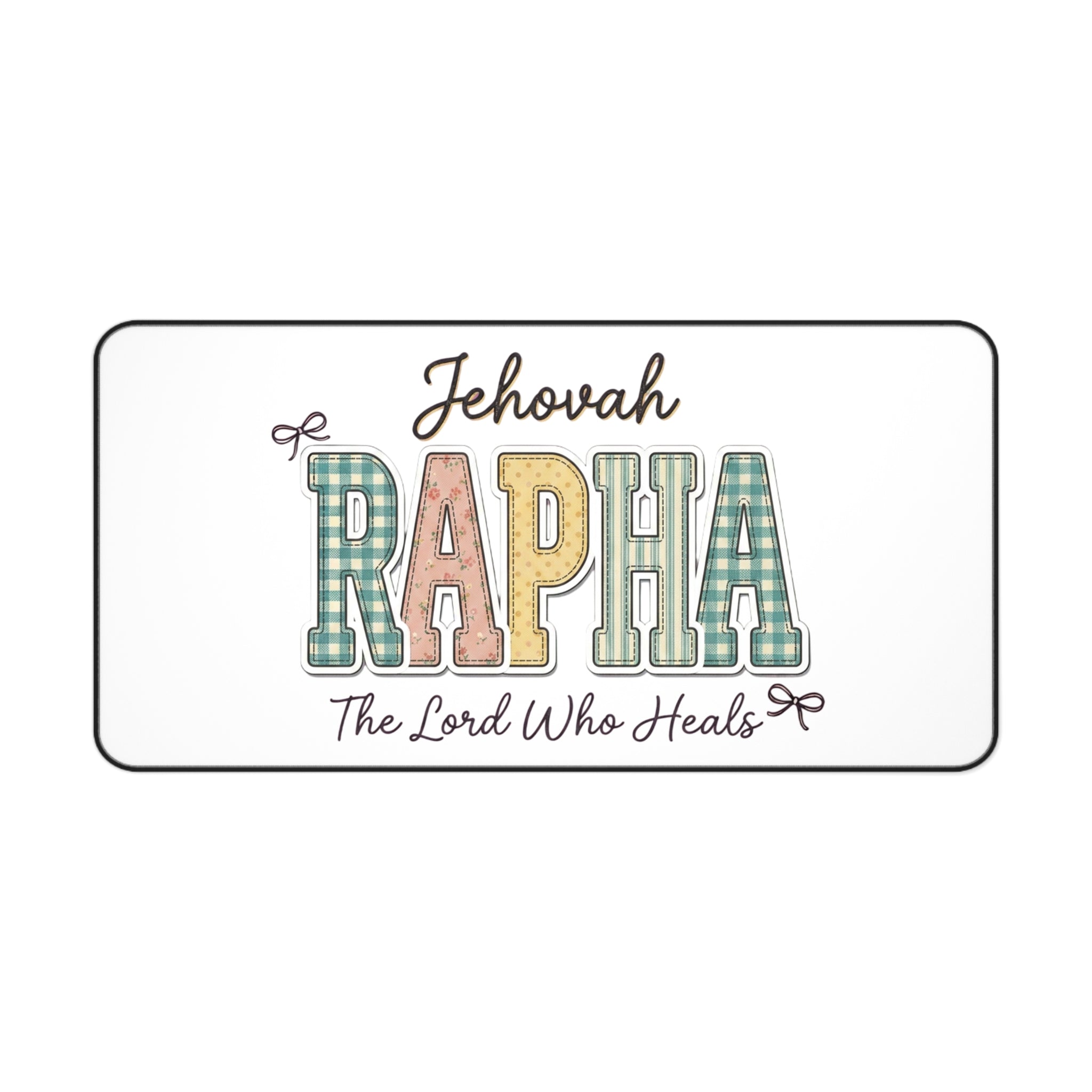 Jehovah Rapha Desk Mat – The Lord Who Heals Christian Mouse Pad
