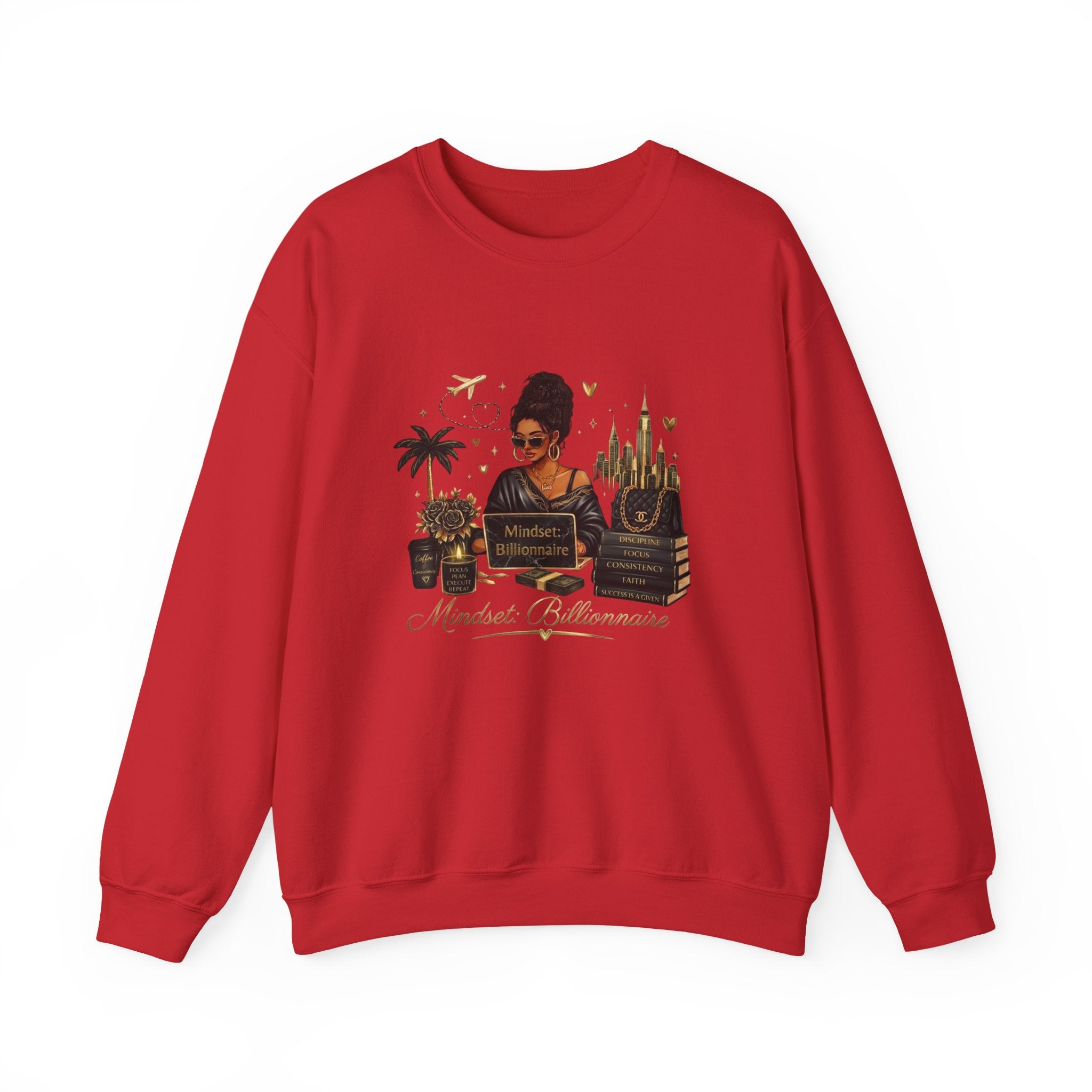Mindset Billionaire Sweatshirt — Inspirational Cozy Crewneck for Women