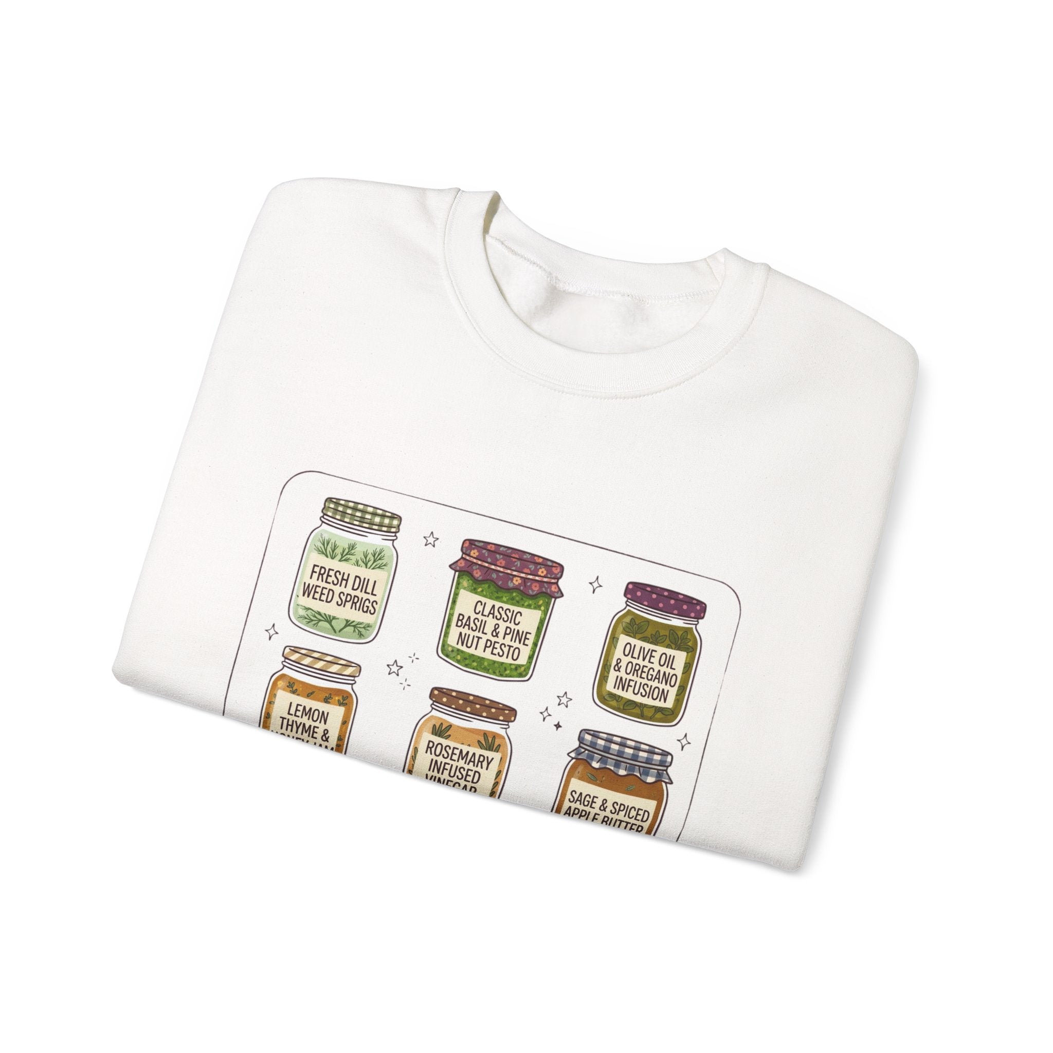 Vintage Jam Jar Illustration Sweatshirt | Retro Food Graphics, Hand-Drawn Diner Style