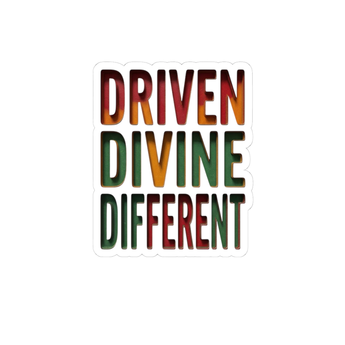 Driven Divine Different Sticker | Juneteenth Pan-African 1865 Pride