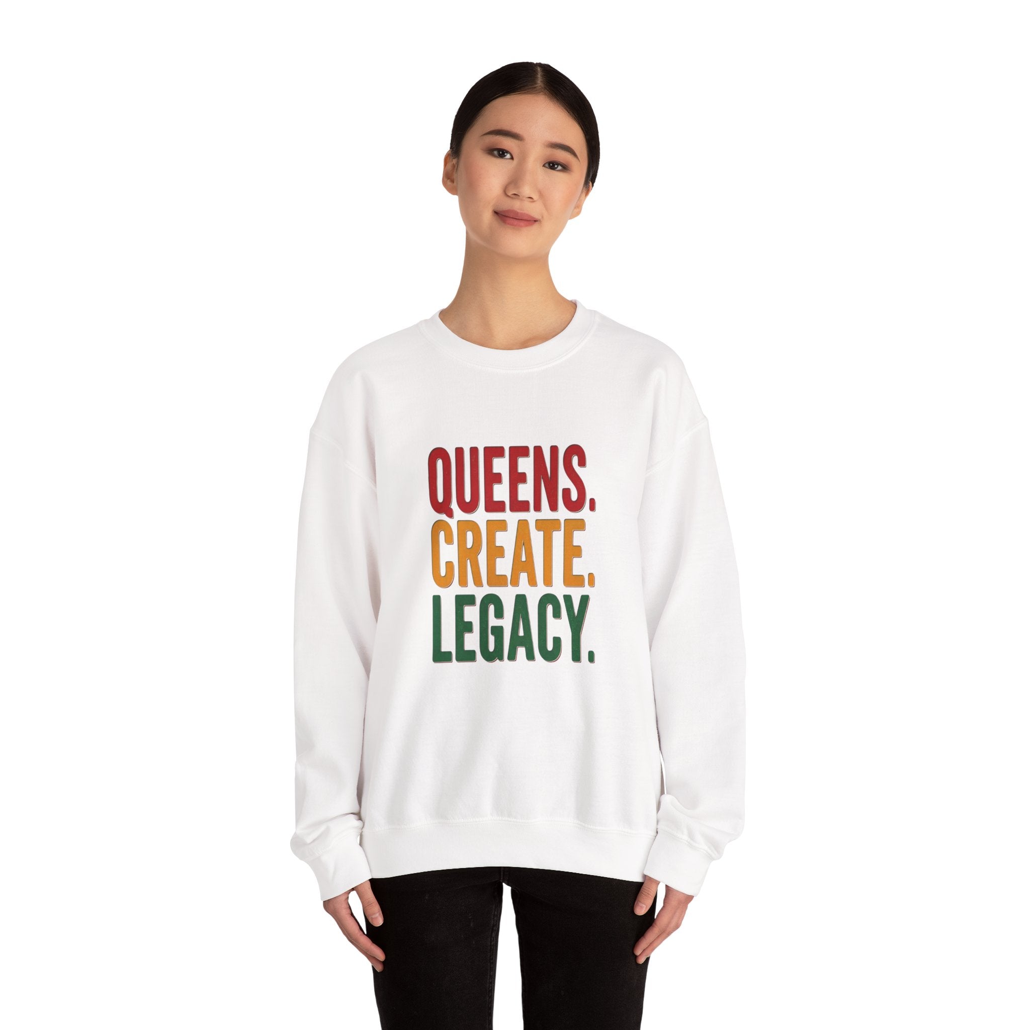 Queens Create Legacy Sweatshirt | Juneteenth Pan-African Colors, Black Pride