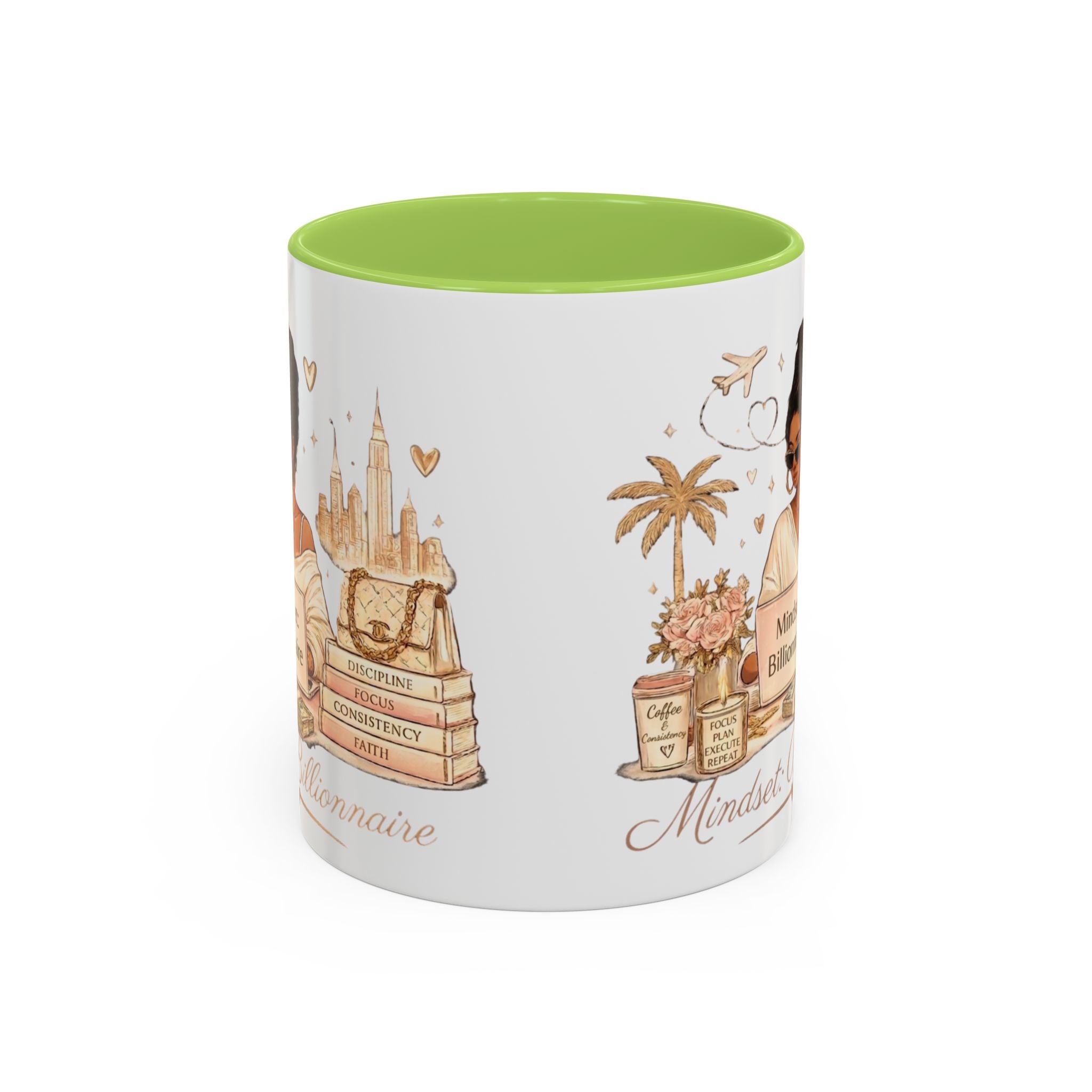 Mindset: Billionaire Accent Coffee Mug — Inspirational Luxury Travel Design (11/15 oz)