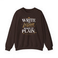 Write the Vision Crewneck Sweatshirt — Inspirational Christian Quote Pullover